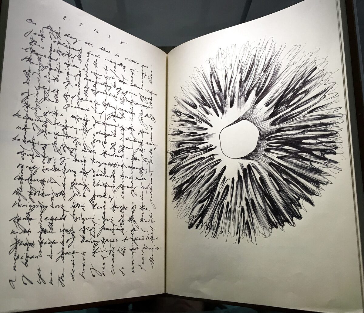 Horizontal and vertical writing in Ross Lovegrove's sketchbook